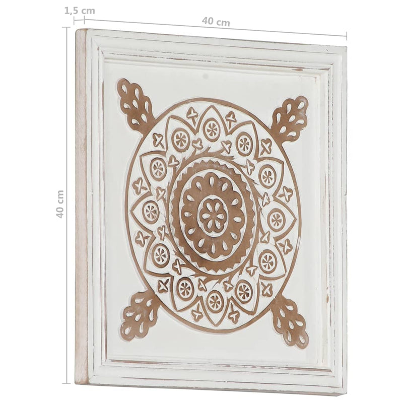 Hand-Carved Wall Panels 2 pcs MDF 15.7"x15.7"x0.6"