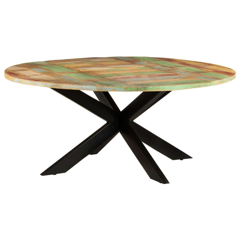 Dining Table Round 68.9"x29.5" Solid Reclaimed Wood