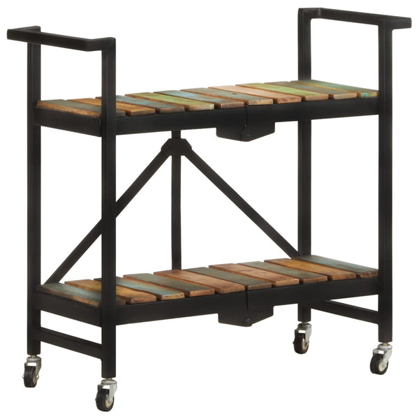 Kitchen Trolley 34.2"x14.2"x31.9" Solid Reclaimed Wood