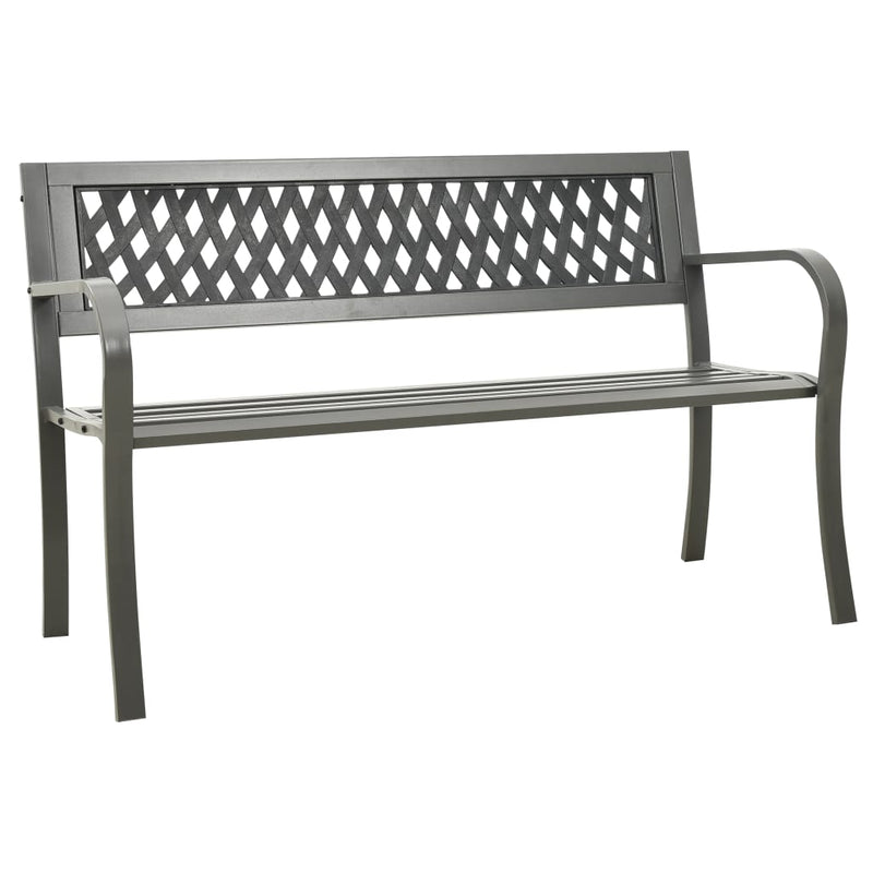 Patio Bench 49.2" Steel Gray