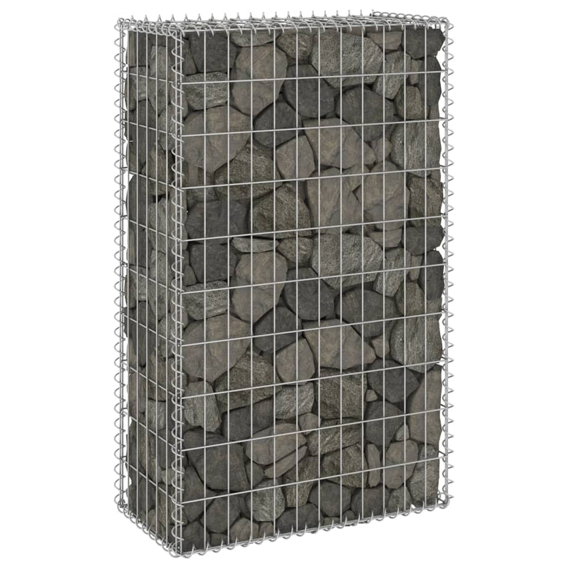 Gabion Wall with Covers Galvanized Steel 23.6"x11.8"x39.4"