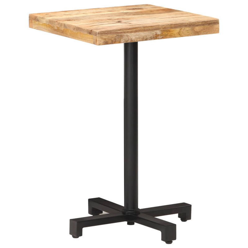 Bistro Table Square 19.7"x19.7"x29.5" Rough Mango Wood