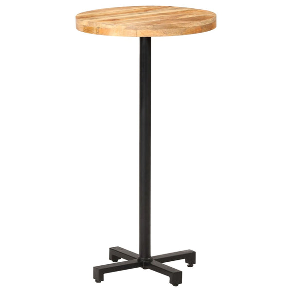 Bar Table Round Ã˜23.6"x43.3" Rough Mango Wood
