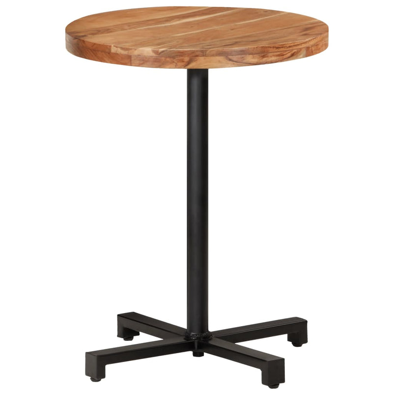 Bistro Table Round Ã˜23.6"x29.5" Solid Acacia Wood