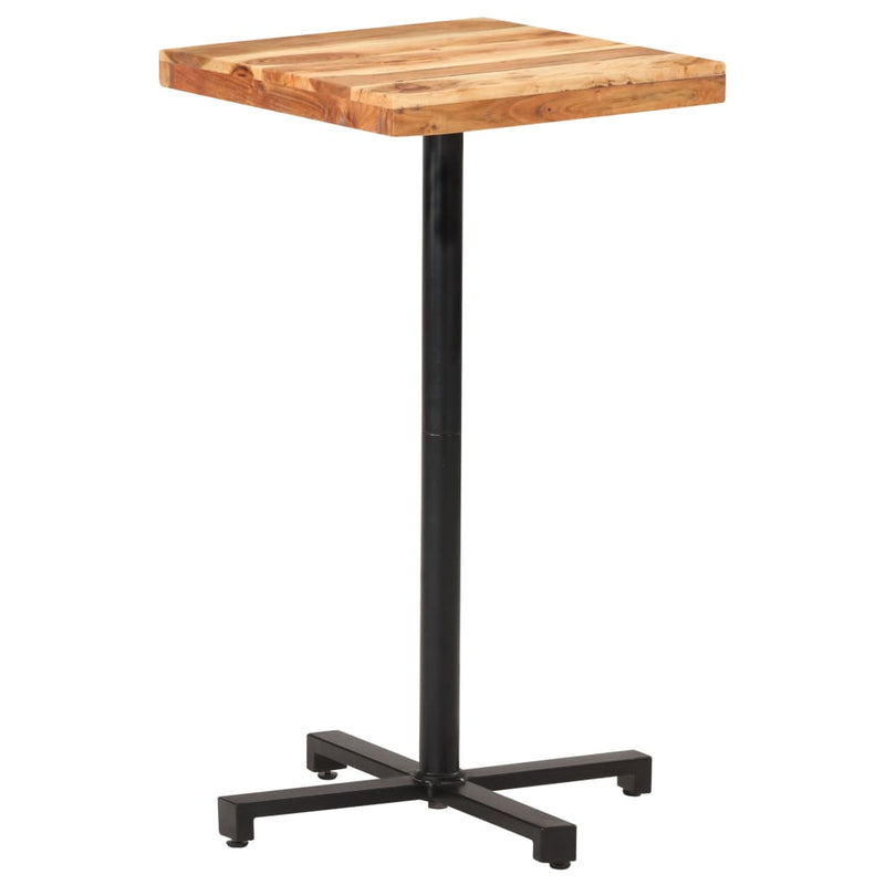 Bar Table Square 19.7"x19.7"x43.3" Solid Acacia Wood