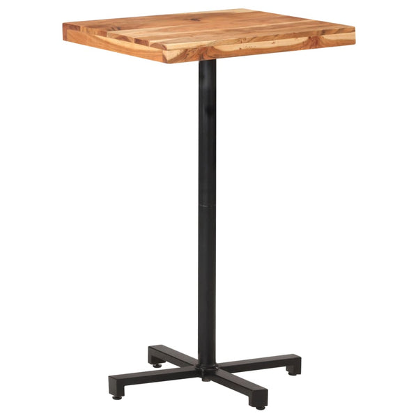 Bar Table Square 23.6"x23.6"x43.3" Solid Acacia Wood