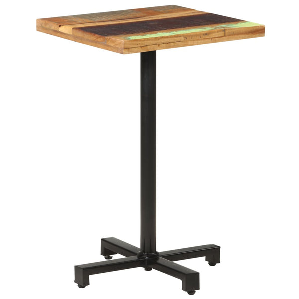Bistro Table Square 19.7"x19.7"x29.5 Solid Reclaimed Wood