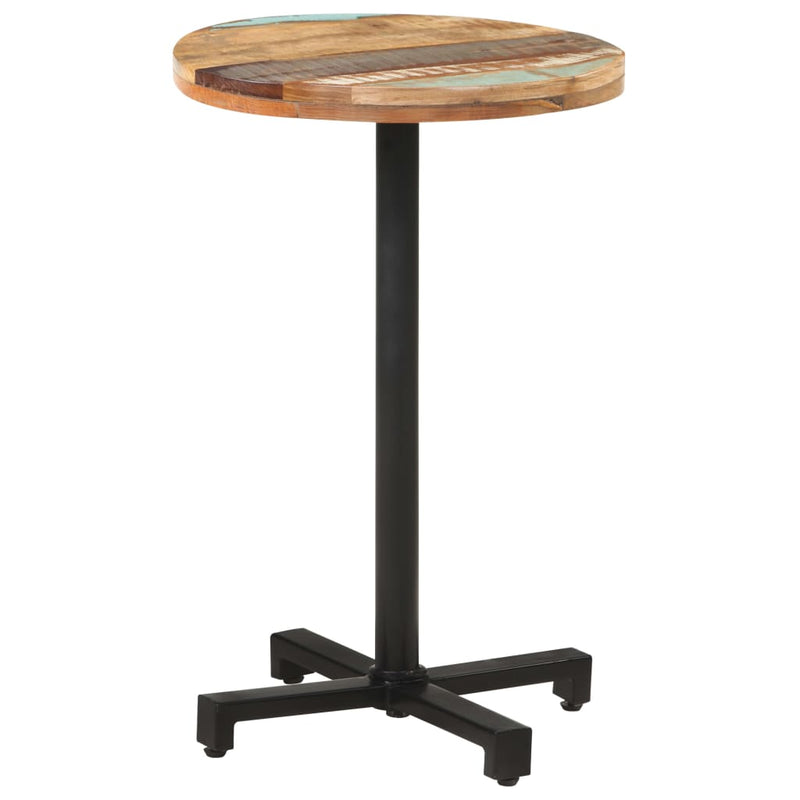 Bistro Table Round Ã˜19.7"x29.5" Solid Reclaimed Wood