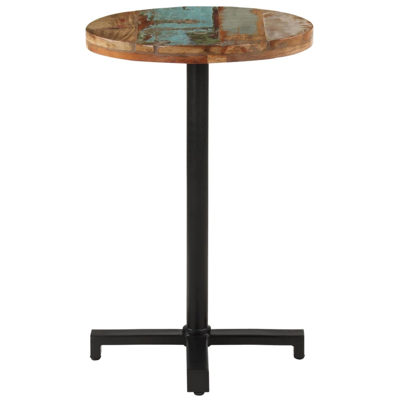 Bistro Table Round Ã˜19.7"x29.5" Solid Reclaimed Wood
