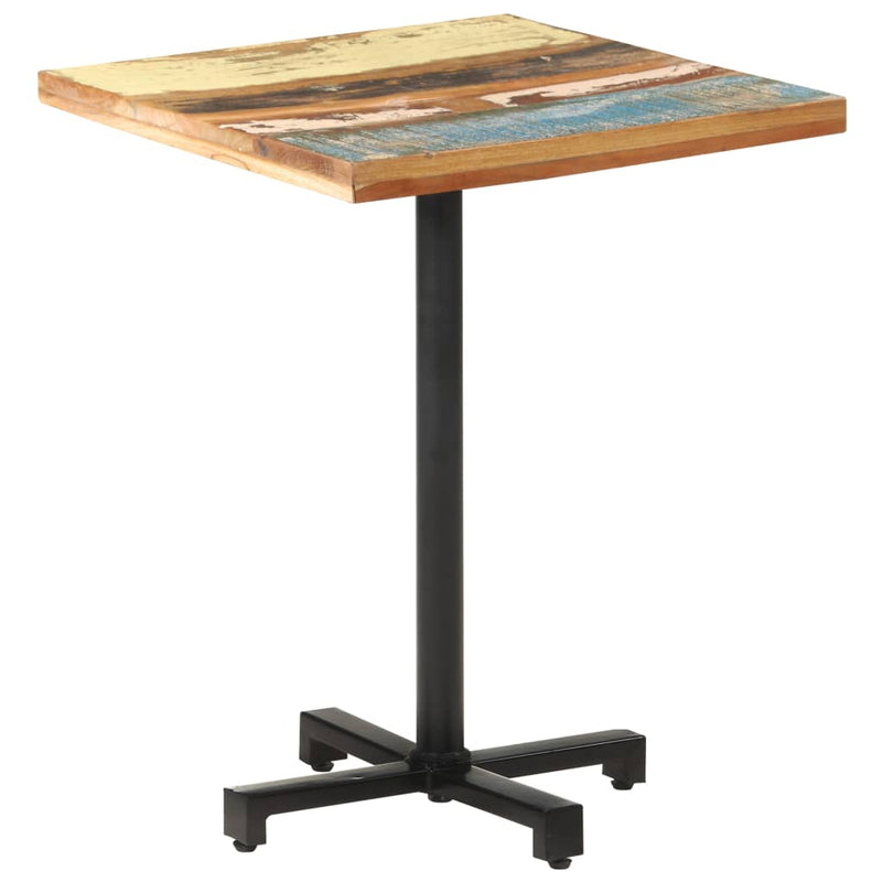 Bistro Table Square 23.6"x23.6"x29.5" Solid Reclaimed Wood