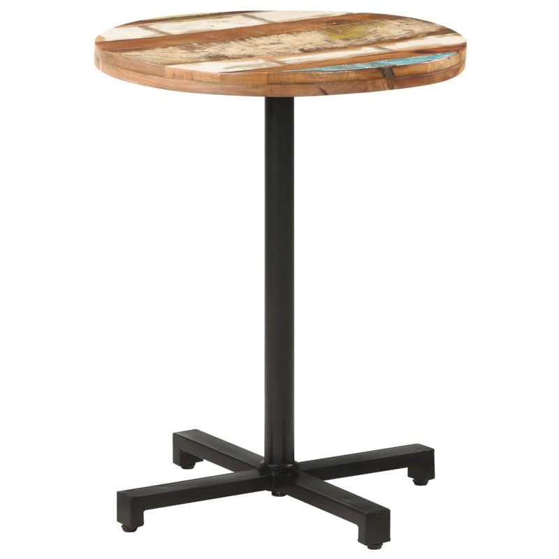 Bistro Table Round Ã˜23.6"x29.5" Solid Reclaimed Wood