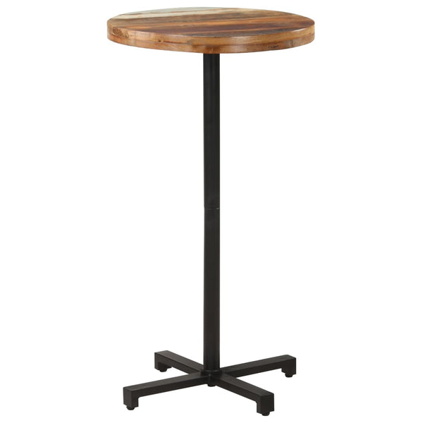Bistro Table Round Ã˜23.6"x43.3" Solid Reclaimed Wood