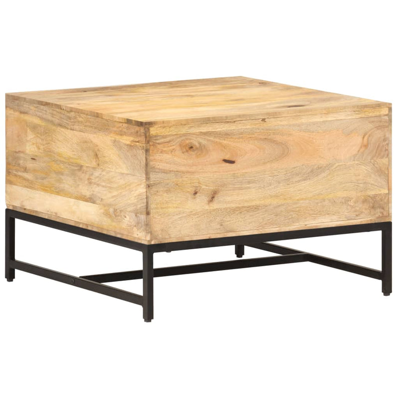 Coffee Table 26.4"x26.4"x17.7" Solid Mango Wood