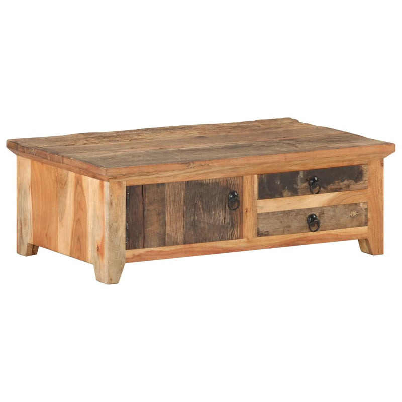 Coffee Table 35.4"x19.7"x12.2" Solid Reclaimed Wood