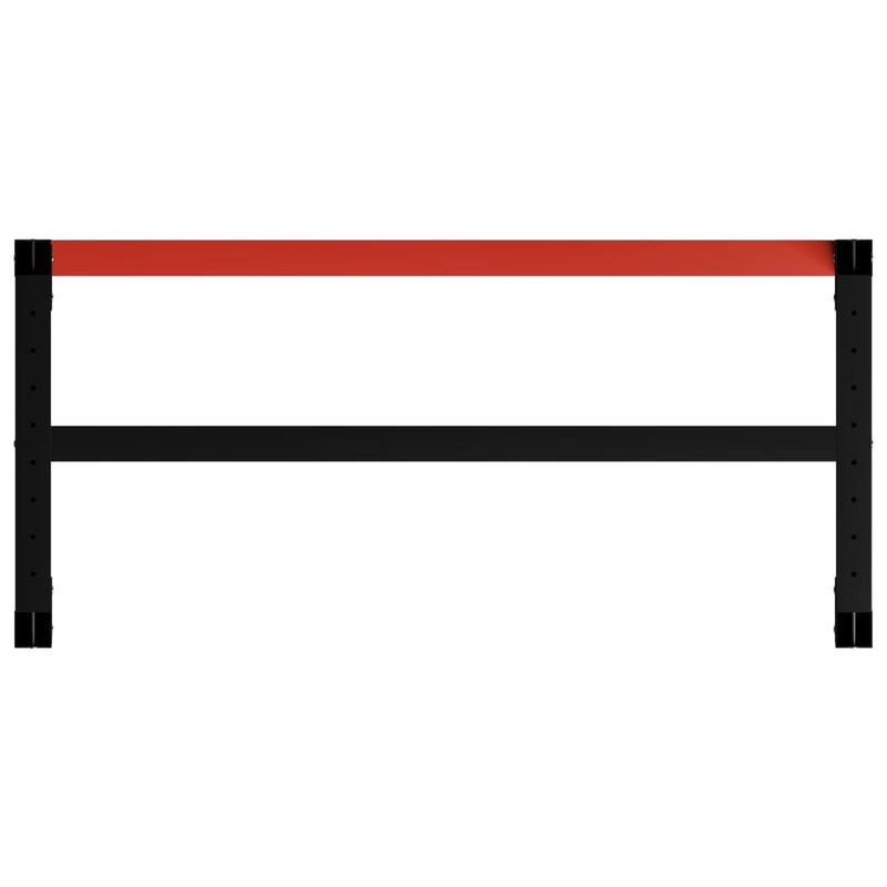 Work Bench Frame Metal 47.2"x22.4"x31.1" Black and Red