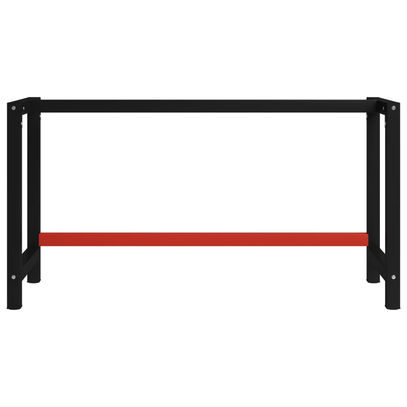 Work Bench Frame Metal 59.1"x22.4"x31.1" Black and Red