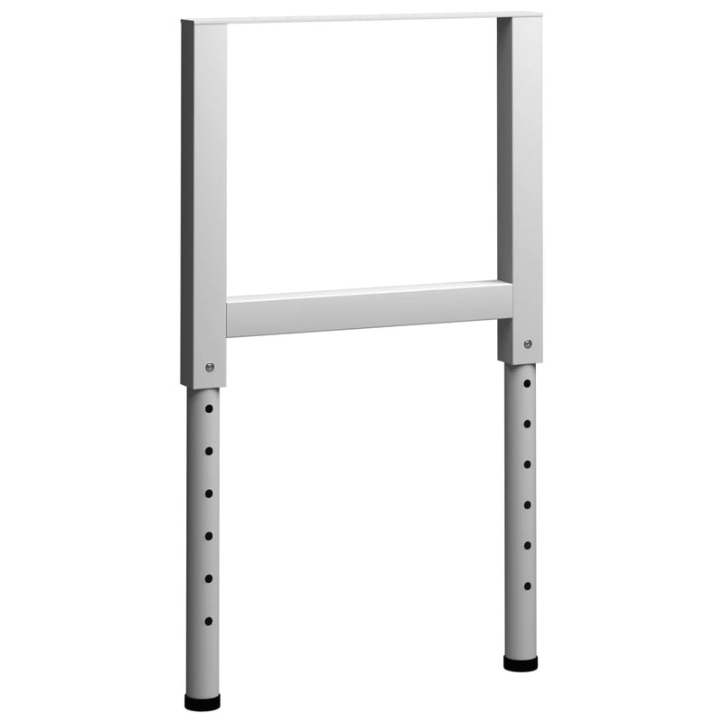 Adjustable Work Bench Frames 2 pcs Metal 21.7"x(27.2"-37.6") Gray