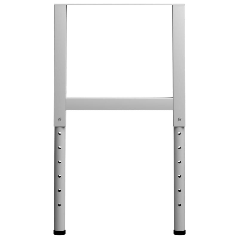 Adjustable Work Bench Frames 2 pcs Metal 21.7"x(27.2"-37.6") Gray