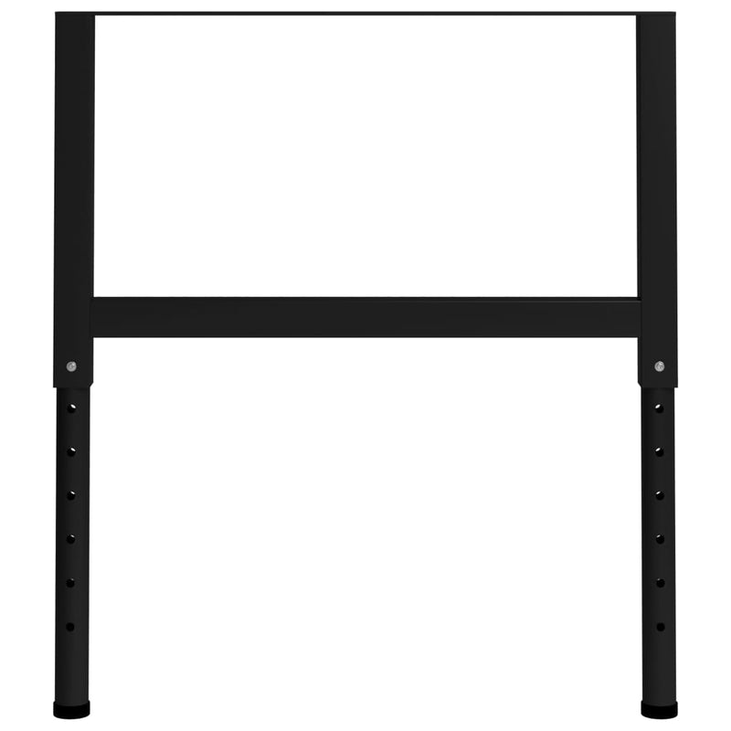 Adjustable Work Bench Frames 2 pcs Metal 33.5"x(27.2"-37.6") Black