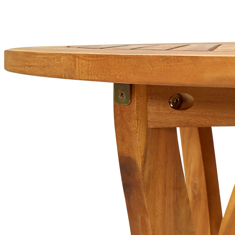 Patio Table Ã˜47.2" Solid Acacia Wood