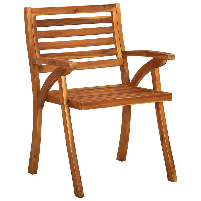 Patio Chairs 3 pcs Solid Acacia Wood