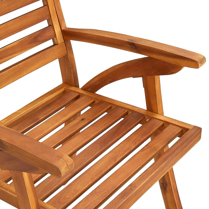 Patio Chairs 3 pcs Solid Acacia Wood