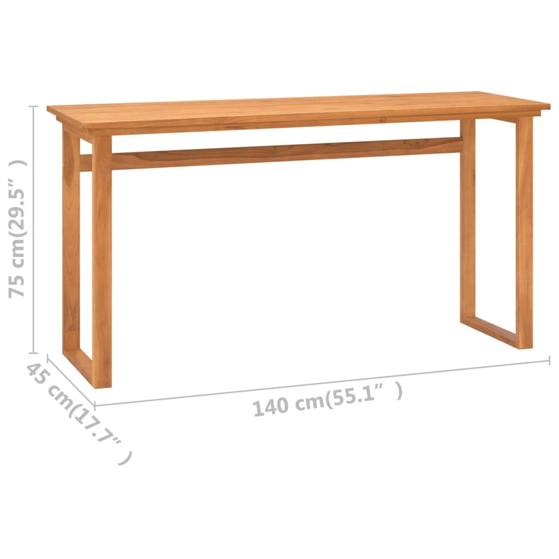 Desk 55.1"x17.7"x29.5" Solid Teak Wood