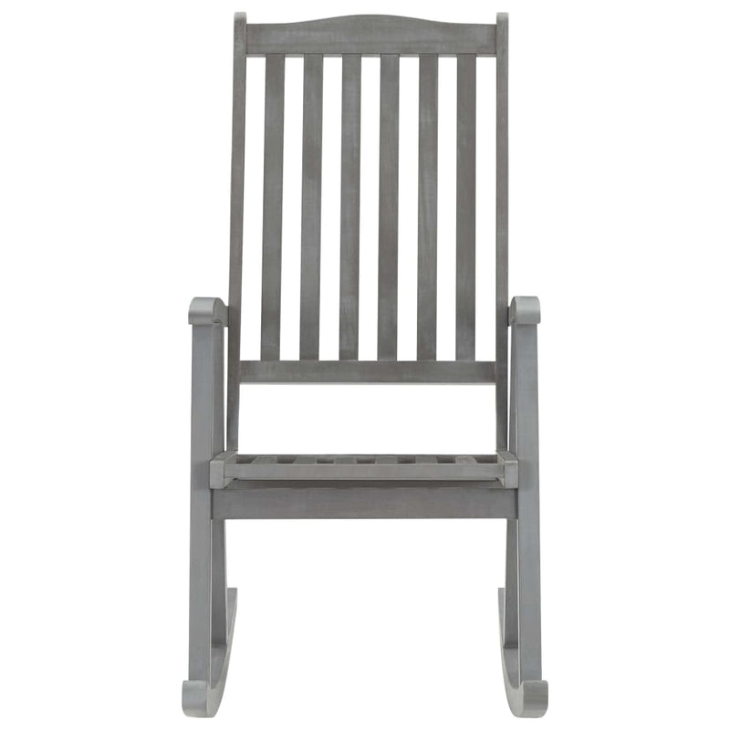 Rocking Chair Gray Solid Acacia Wood