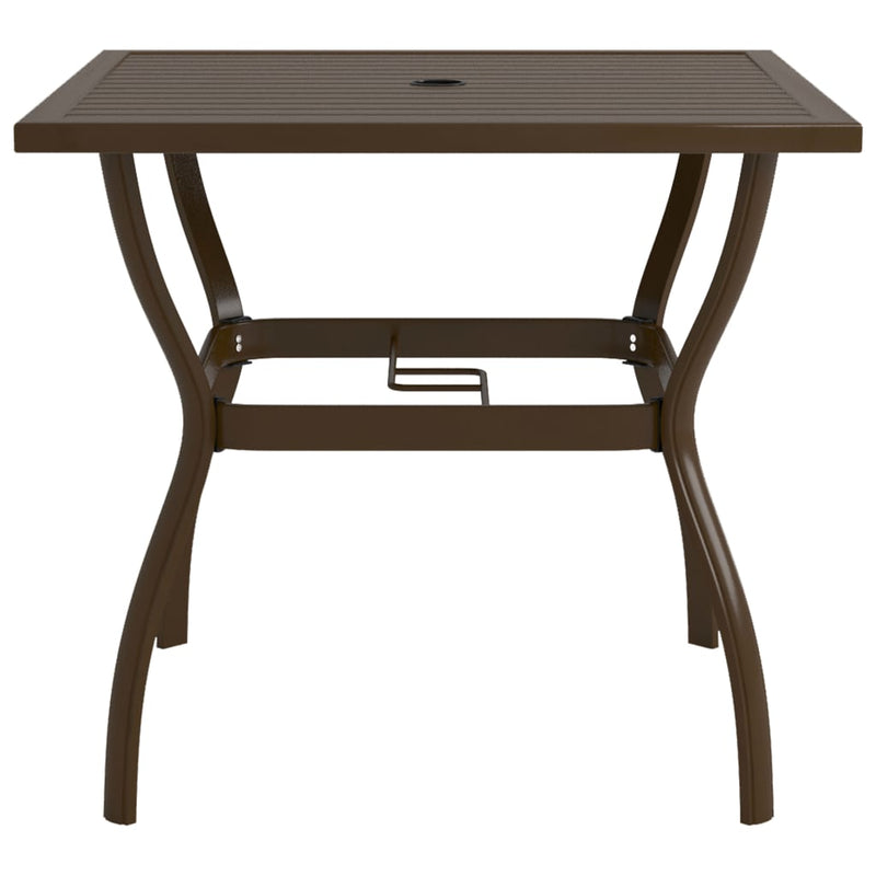 Patio Table Brown 32.1"x32.1"x28.3" Steel