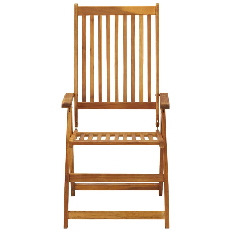 Patio Reclining Chairs 2 pcs Solid Acacia Wood