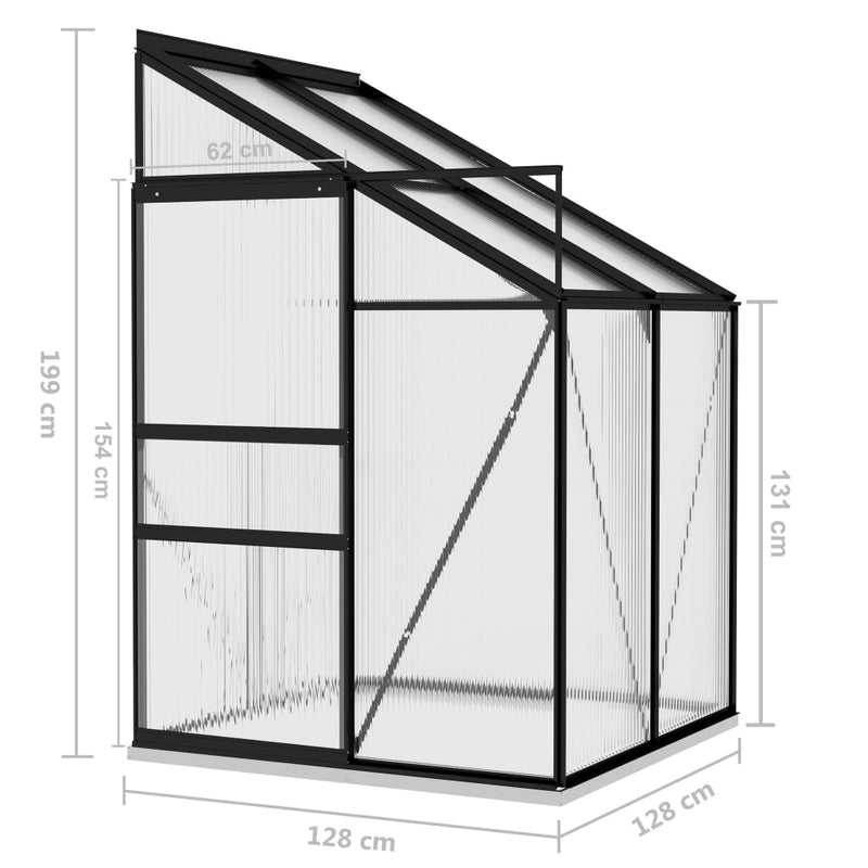 Greenhouse Anthracite Aluminum 95.3 ftÂ³