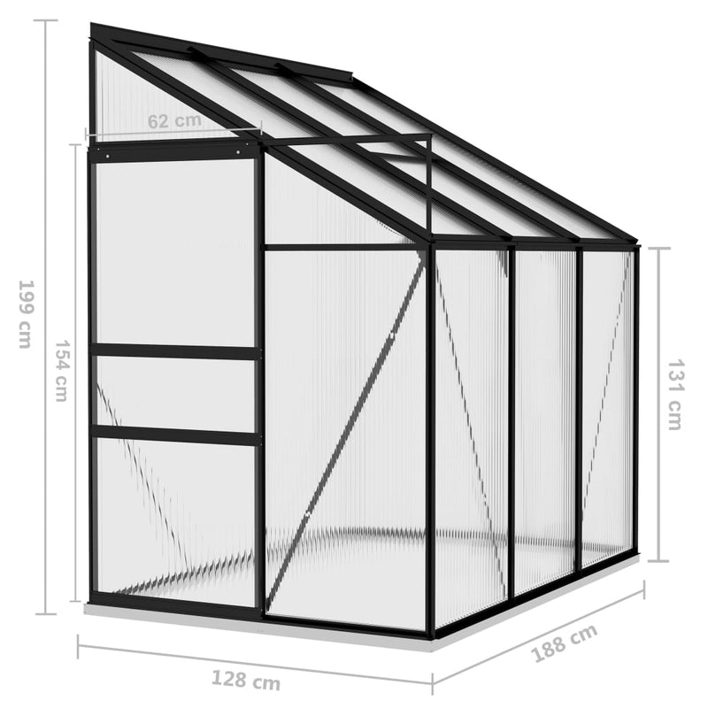 Greenhouse Anthracite Aluminum 140.1 ftÂ³