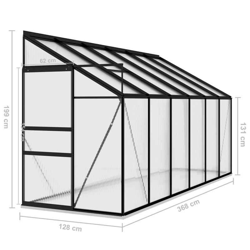Greenhouse Anthracite Aluminum 274.3 ftÂ³