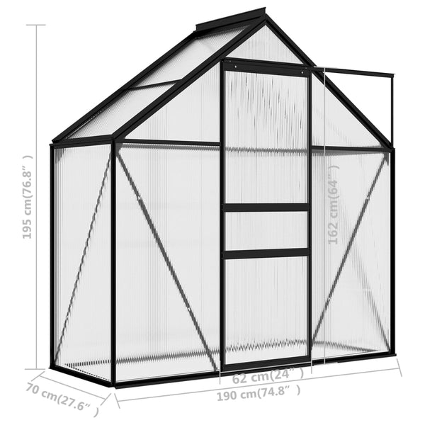 Greenhouse Anthracite Aluminum 14.3 ftÂ²