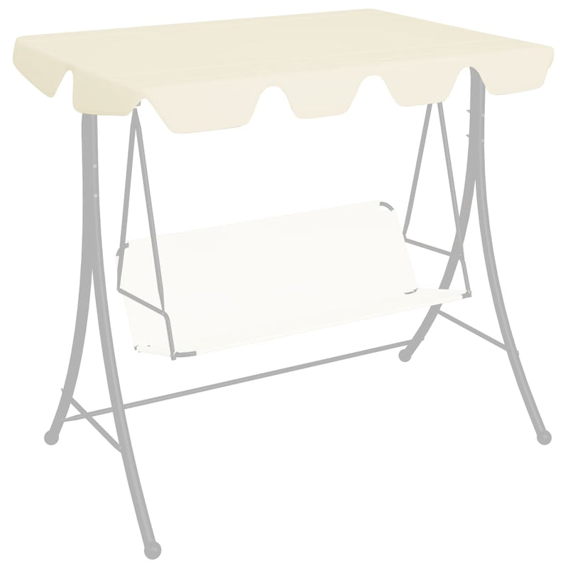 Replacement Canopy for Garden Swing Cream 74"/66.1"x43.3"/57.1"