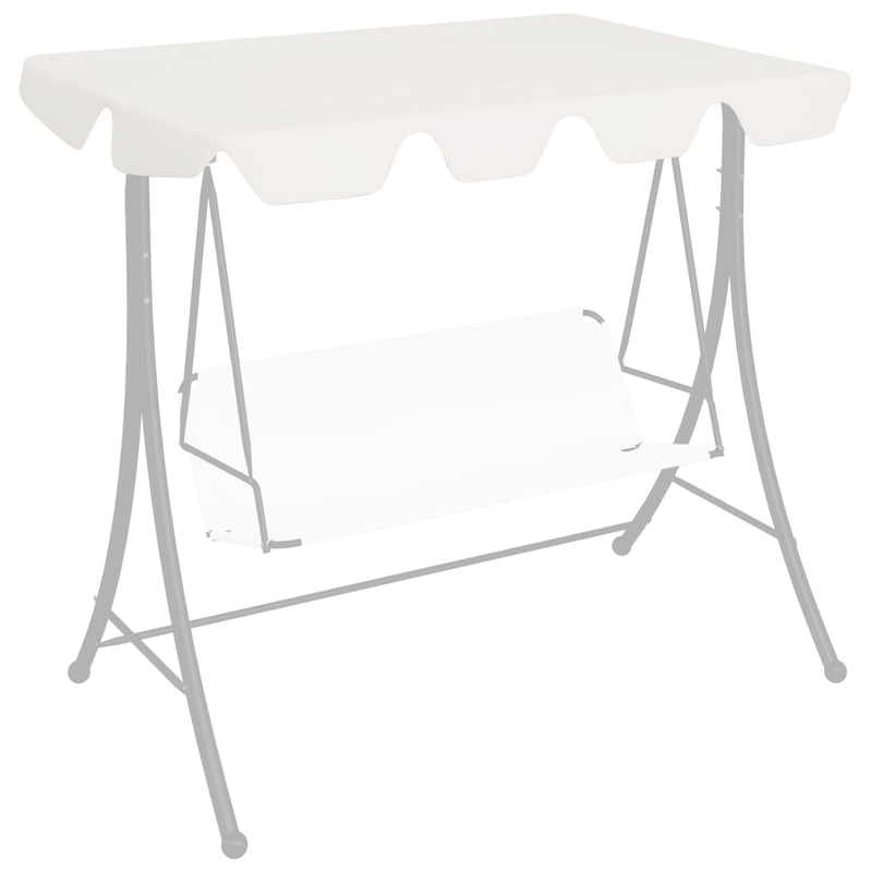 Replacement Canopy for Garden Swing White 74"/66.1"x43.3"/57.1"