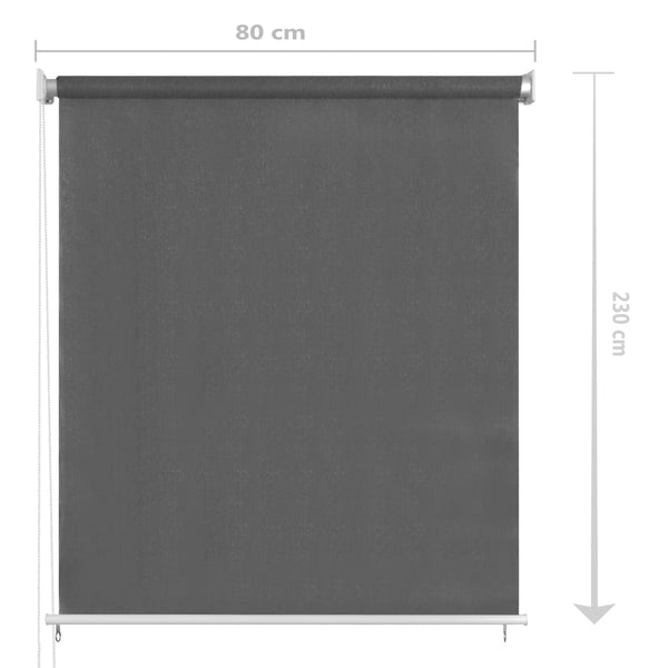 Outdoor Roller Blind 31.5"x90.6" Anthracite