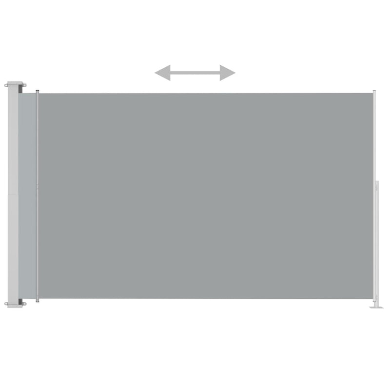 Patio Retractable Side Awning 70.9"x118.1" Gray