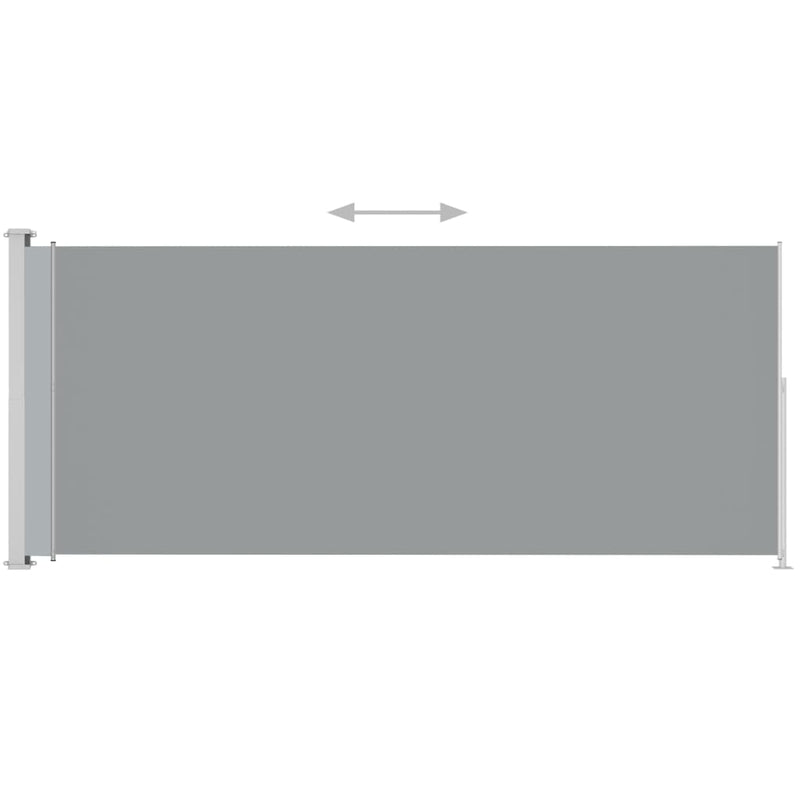 Patio Retractable Side Awning 70.9"x196.9" Gray