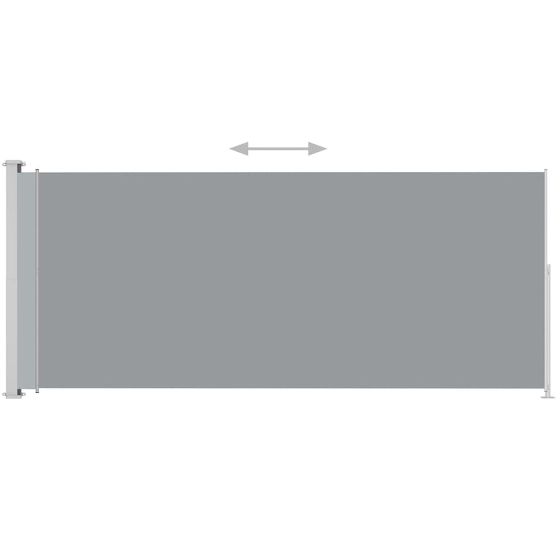 Patio Retractable Side Awning 78.7"x196.9" Gray