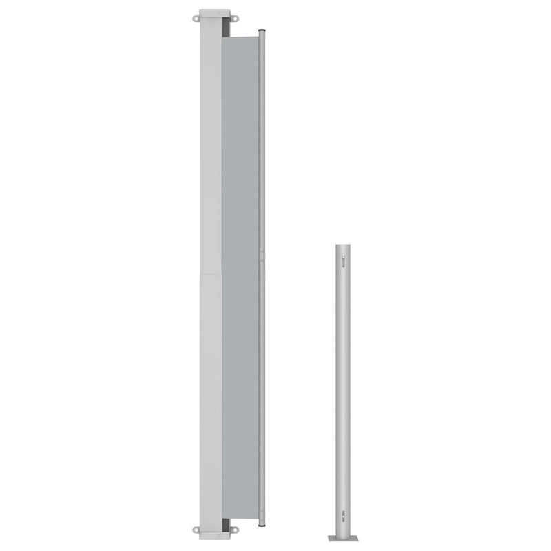 Patio Retractable Side Awning 86.6"x118.1" Gray