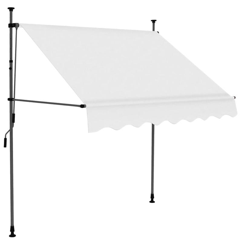 Manual Retractable Awning with LED 39.4" Cream