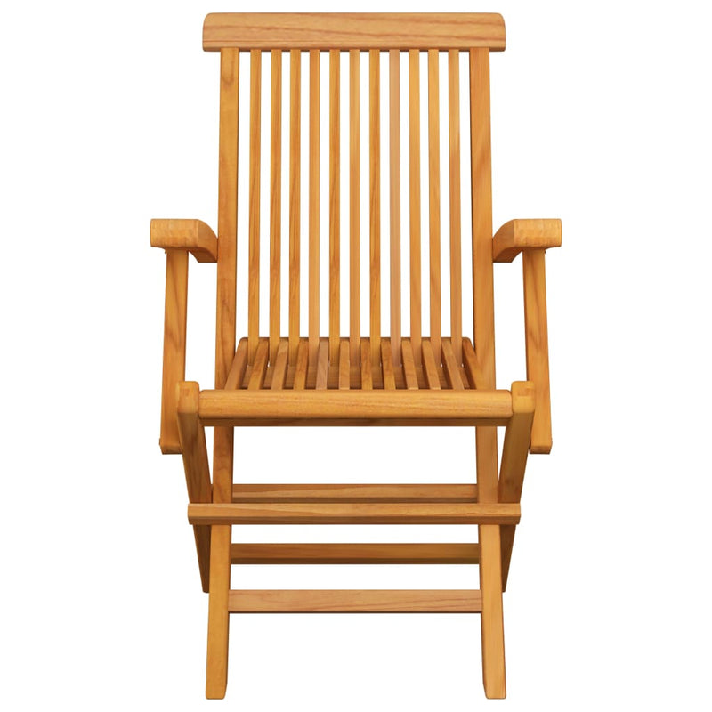 Patio Chairs 3 pcs Solid Teak Wood