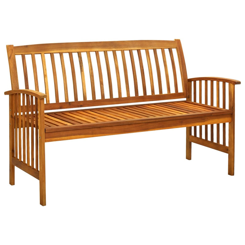 Patio Bench with Cushion 57.9" Solid Acacia Wood