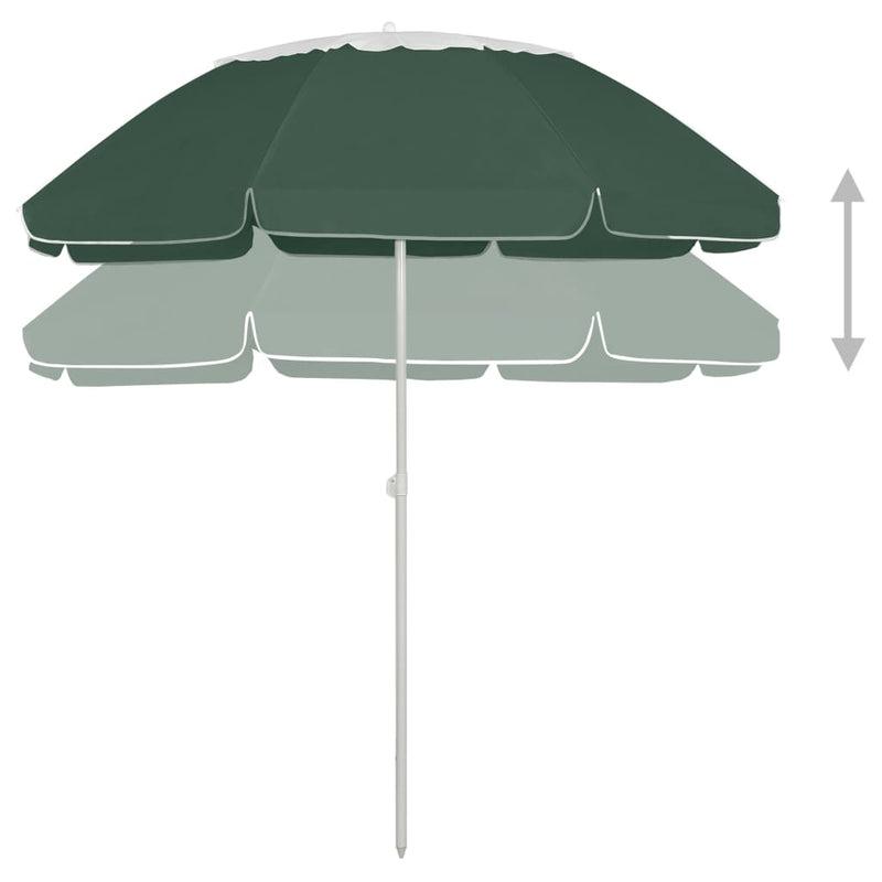 Beach Umbrella Green 118.1"