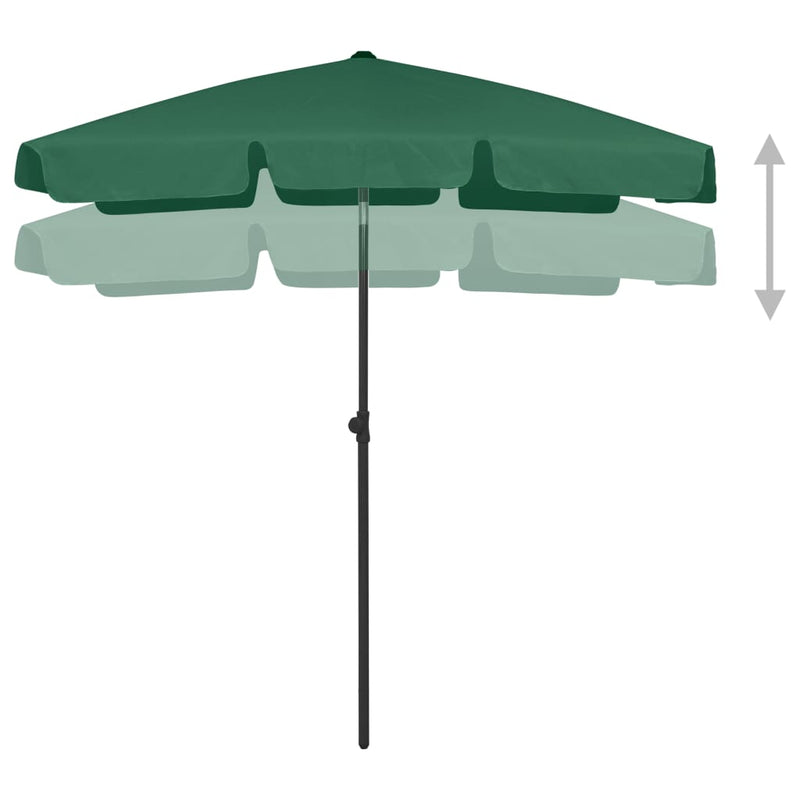 Beach Umbrella Green 70.9"x47.2"