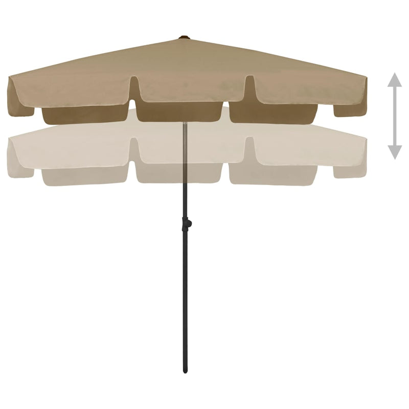 Beach Umbrella Taupe 78.7"x49.2"