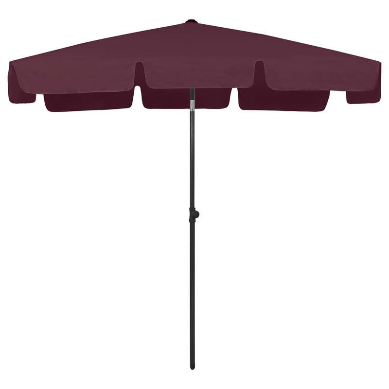 Beach Umbrella Bordeaux Red 78.7"x49.2"