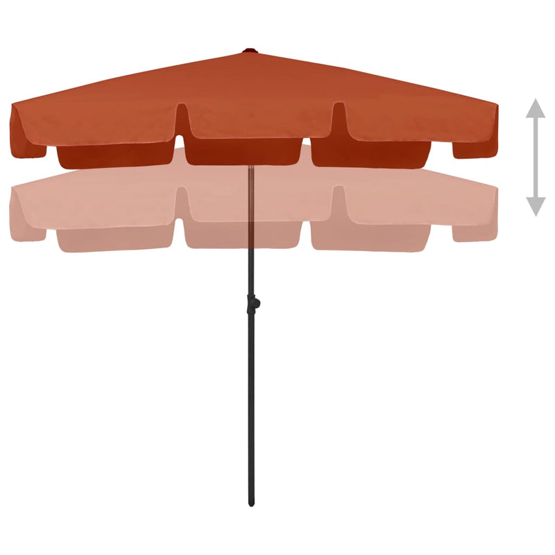 Beach Umbrella Terracotta 78.7"x49.2"