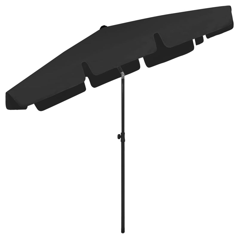 Beach Umbrella Black 78.7"x49.2"